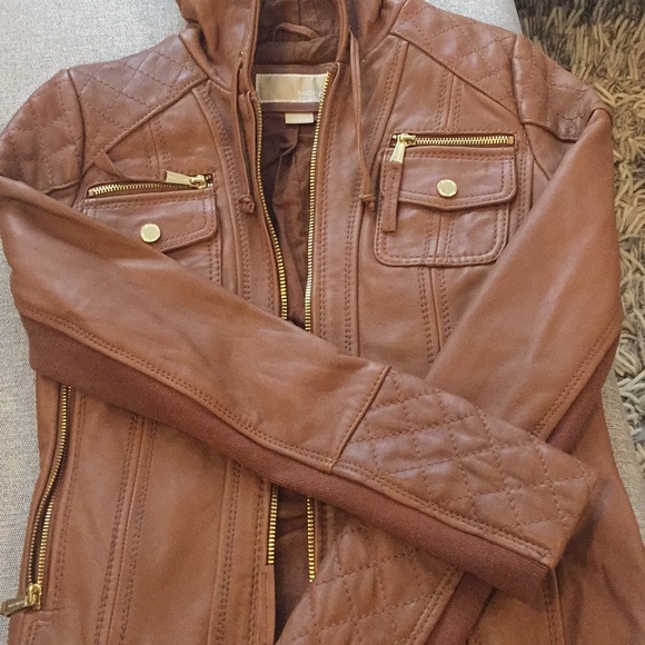 New Michael Kors leather jacket XS - Picture 2 of 4